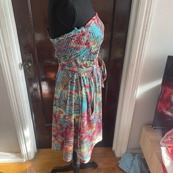 Apple Bottoms Sleeveless Tube Fit N Flare Dress Y2K MEDIUM Flaws - Picture 4 of 11